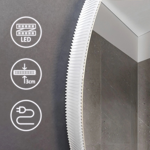 Oglinda cu Led Round Bluetooth , Forma Rotunda ,60 cm - Img 9