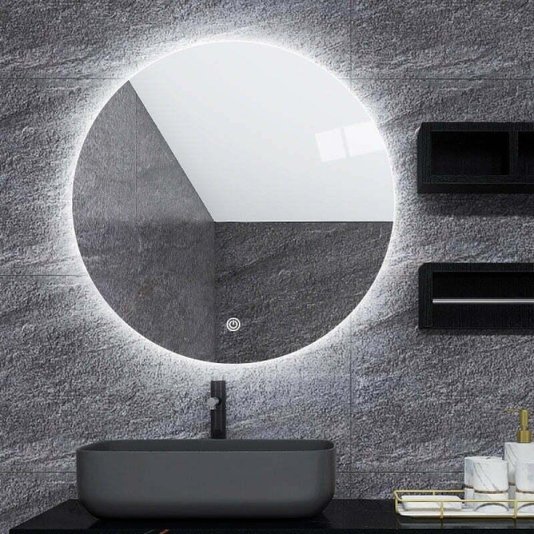 Oglinda LED 80cm, Sistem dezaburire, Lumina reglabila, 2 Difuzoare Bluetooth - Img 5