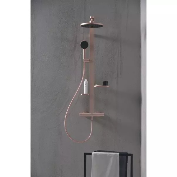 Palarie de dus rotunda din aluminiu Ideal Standard Alu+ rose mat 2 functii - Img 2