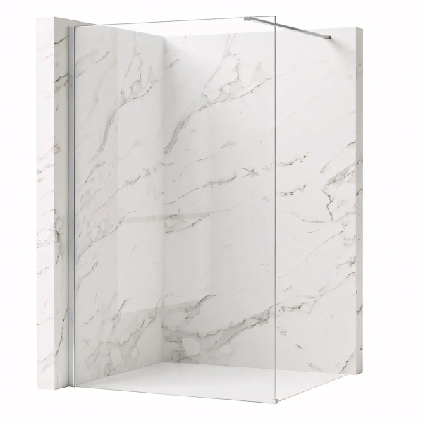 Paravan de dus din sticla securizata Rea Flexi Transparent / Chrome 100 - Img 7