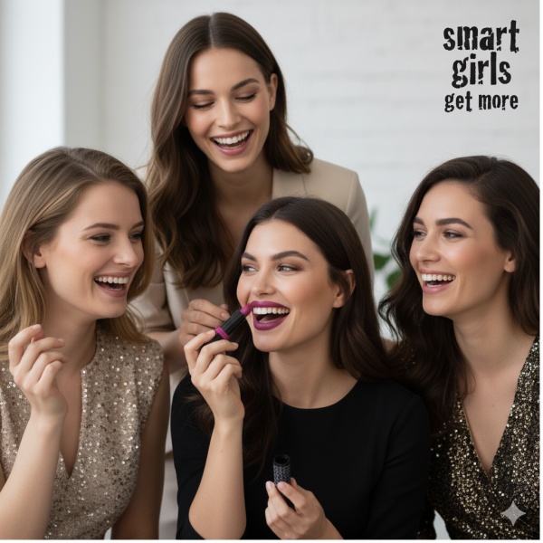 Ruj de buze cu pigment intens Smart Girls Get More, Colectia Long lasting love, rezistent la apa, Sugar Plum - Img 5
