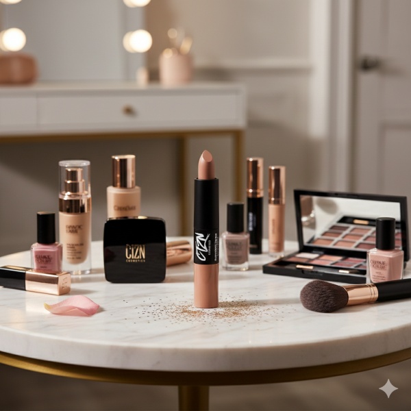 Ruj si creion de buze CTZN, Nudiversal Lip Duo, rezistent la apa, cu unt de mango salbatic, Capri - Img 5