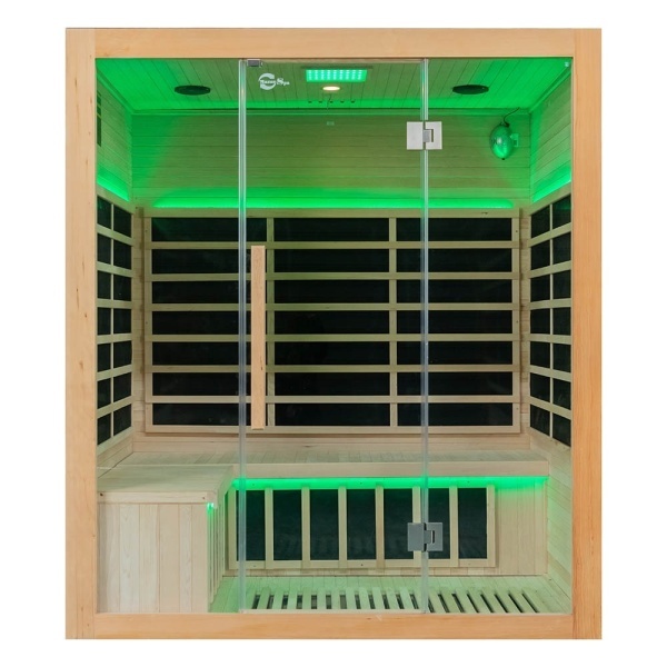 Sauna cu infrarosu full Carbon si terapie cromatica pentru 4 persoane EA4T 175 x 130 cm - Img 3