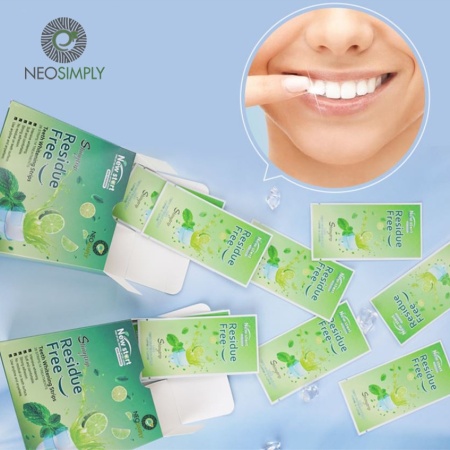 Set Benzi pentru albirea dintilor Neosimply®, Fara peroxid, 14 plicuri, 65 g, extract lime - Img 6