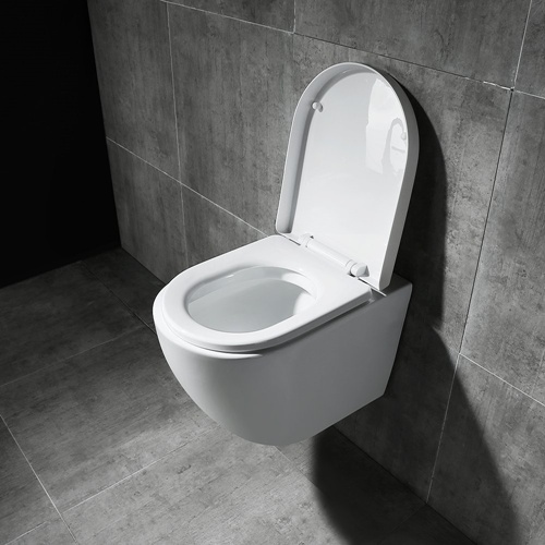 Set Bideu si Vas WC PRO GEBERIT, montaj suspendat, Vas WC VERONA Minerva RIMLESS + Bideu + Capac Soft-Close Inclus STANDARD + Cadru + Clapeta - Img 4