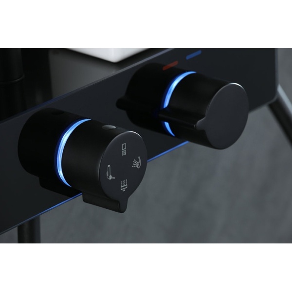 Set de dus F10B Model Modern cu Efect De Ploaie si Afisaj LCD, Culoare Negru - Img 9