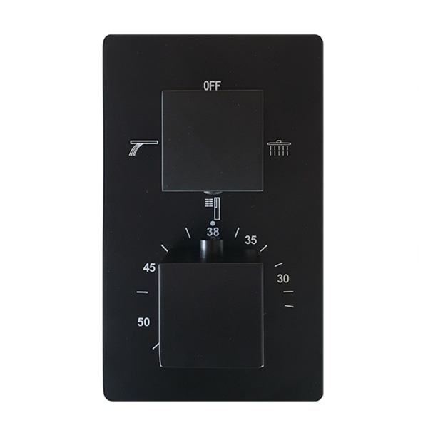 Set de dus negru mat, termostatic, 3 functii cod 1008 SLIM - Img 5
