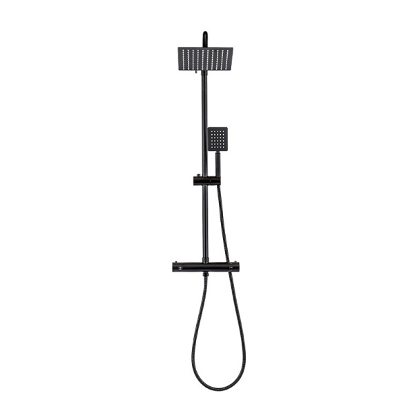 Set de dus PRO cu termostat, dus cu efect de ploaie, finisaj Negru - Img 2
