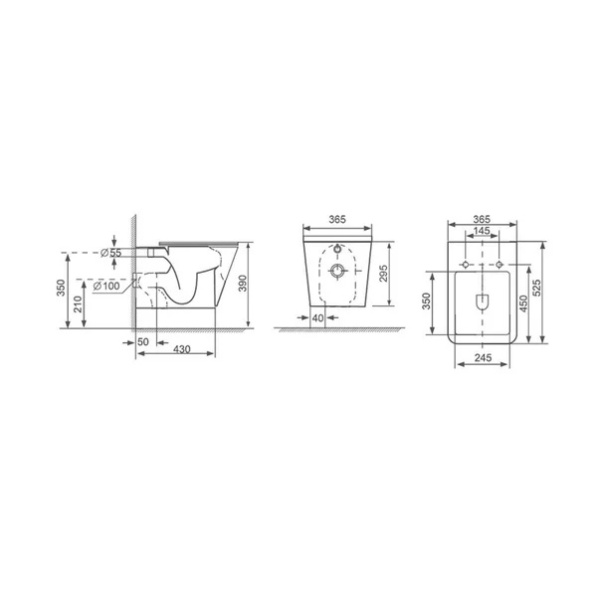 Set rezervor incastrat Alcadrain cu clapeta si vas WC suspendat Fluminia Paris cu capac softclose - Img 4