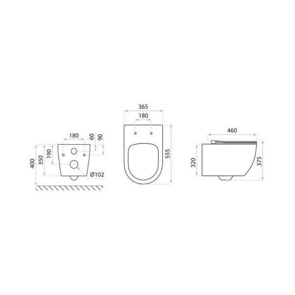 Set vas WC alb Spectrum Sierra Grande 2.0 Tornado Flush cu capac soft close si quick release alb - Img 3