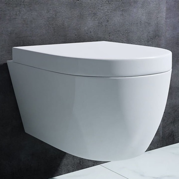 Set Vas WC PRO GROHE, Montaj Suspendat, Ceramica Sanitara, Vas WC LAURA RIMLESS + Capac Soft-Close Inclus + Cadru + Clapeta - Img 2
