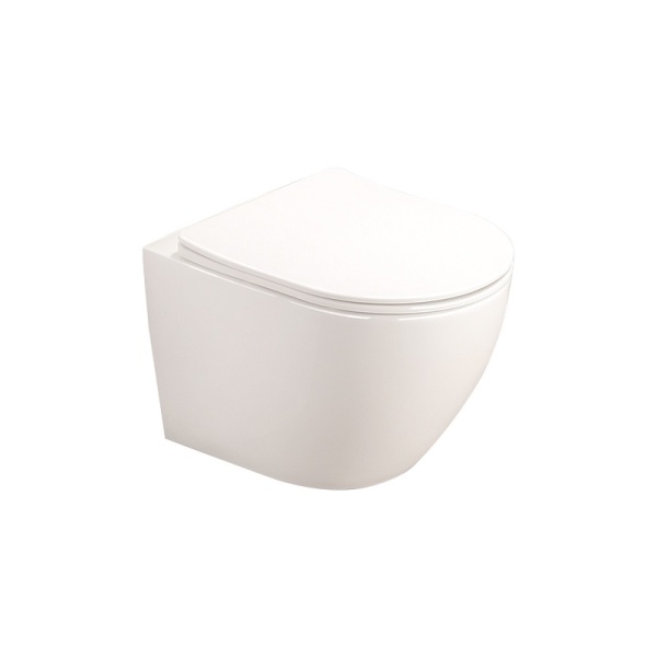 Set Vas WC PRO GROHE, Montaj Suspendat, Ceramica Sanitara, Vas WC VERA Alfonzo RIMLESS + Capac Soft-Close STANDARD Inclus + Cadru + Clapeta - Img 2