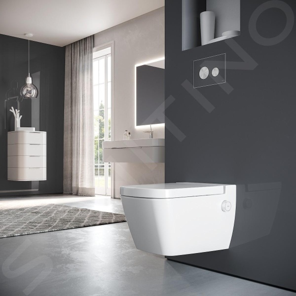 Vas WC Teceone suspendat cu functie bideu Alb, si capac Soft-Close inclus - Img 4