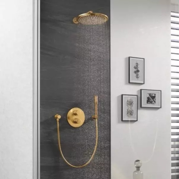 Agatatoare dus Grohe Rainshower auriu periat Cool Sunrise - Img 2