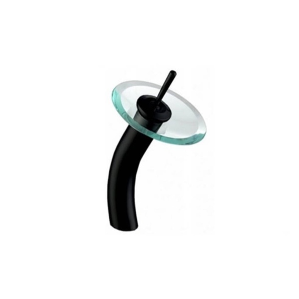Baterie lavoar de Sticla PRO G003, Diverse Culori, Montaj pe blat, inaltime 30 cm, finisaj Negru Mat - Img 2