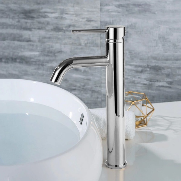 Baterie lavoar REA LUNGO SLIM HIGH, Inaltime 28 cm, Rotire 360, Finisaj Crom - Img 2