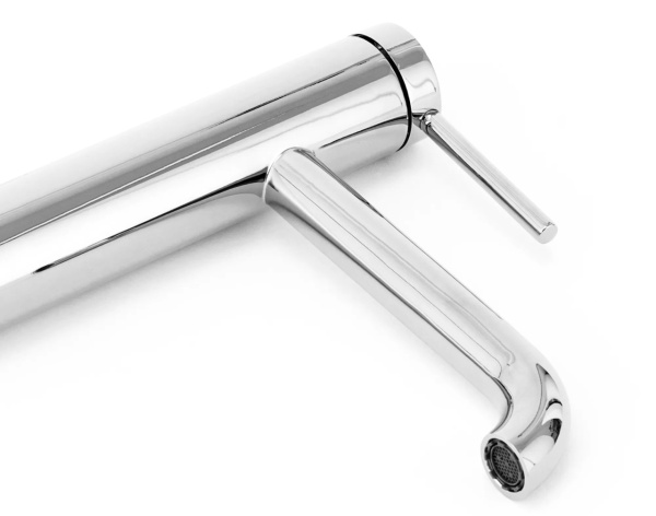 Baterie Lavoar REA SPOT CHROME HIGH, Montaj Pe Blat, Capat Fix, Monocomanda, Inaltime 28 Cm, Crom - Img 2