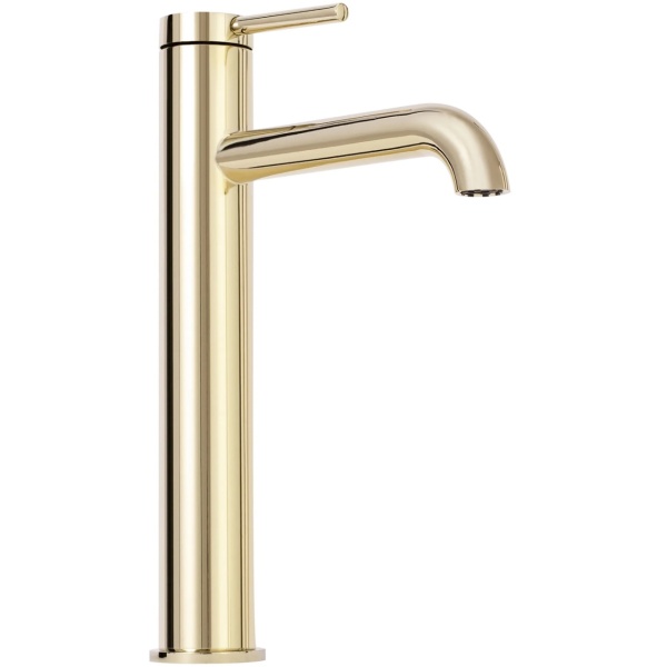 Baterie Lavoar REA SPOT GOLD HIGH, Montaj Pe Blat, Capat Fix, Monocomanda, Inaltime 28 Cm, Auriu - Img 3
