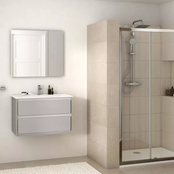 Baterie lavoar tip Grande Ideal Standard Connect Air BlueStart argintiu Silver Storm cu ventil metalic - Img 4