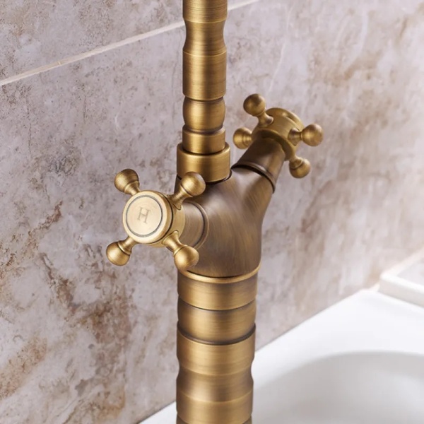 Baterie pentru baie / de buc??t??rie Rea Rustico antique gold - Img 3