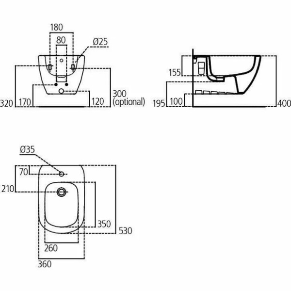 Bideu suspendat Ideal Standard Tesi - Img 3