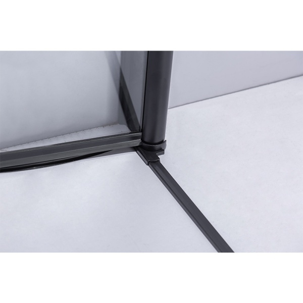 Cabina de dus BS05B Patrata 90x90cm, Design Modern Negru + Cada de dus Riko, Culoare Negru - Img 6