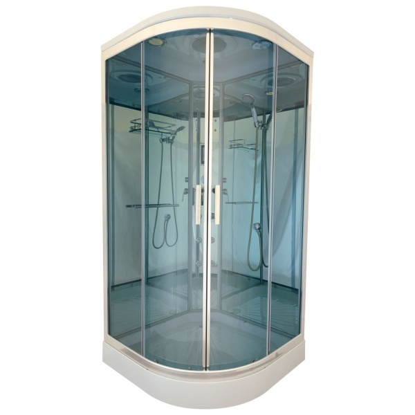 Cabina de dus cu Hidromasaj culoare alb dimensiune 100X100X220CM - Img 2