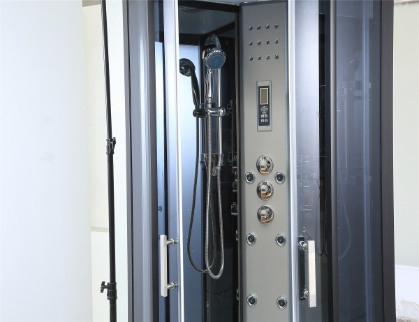 Cabina de dus cu hidromasaj, Dimensiuni 80x80x215 cm, Culoare Negru - Img 10