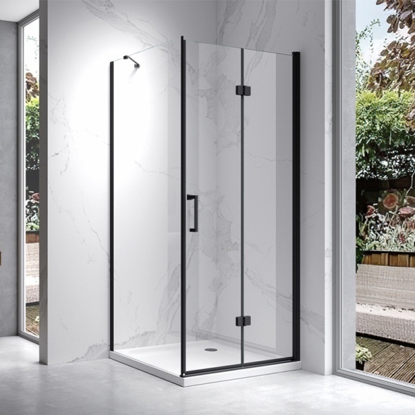 Cabina de dus din sticla securizata cu rame negre KZ20D 100 x 100 cm - Img 3