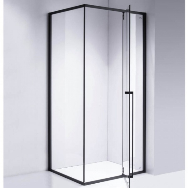 Cabina de dus Dreptunghiulara BS12A, Dimensiune 100x80cm, Culoare Negru - Img 6