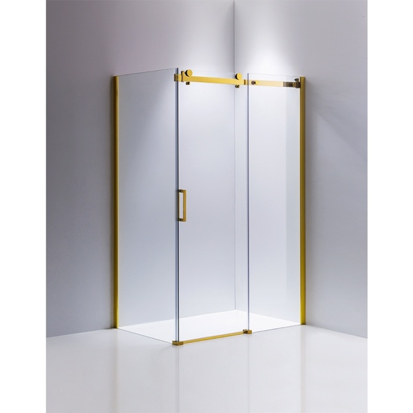 Cabina de dus Dreptunghiulara KZ202C, Design Modern 120x90cm, Culoare Auriu - Img 4