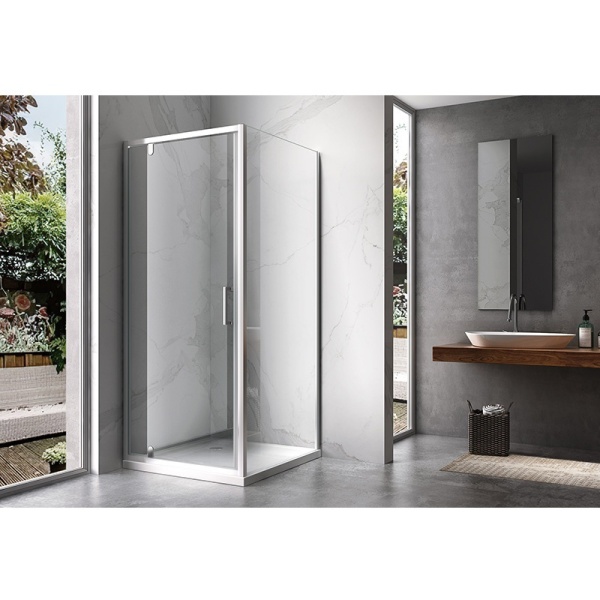 Cabina de dus KZ04C patrata ,Dimensiune 90x90cm , Culoare Crom - Img 6
