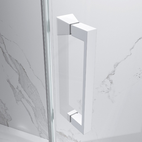 Cabina de dus KZ06B Dreptunghiulara 120x80cm, Design Modern, Culoare Alb - Img 6