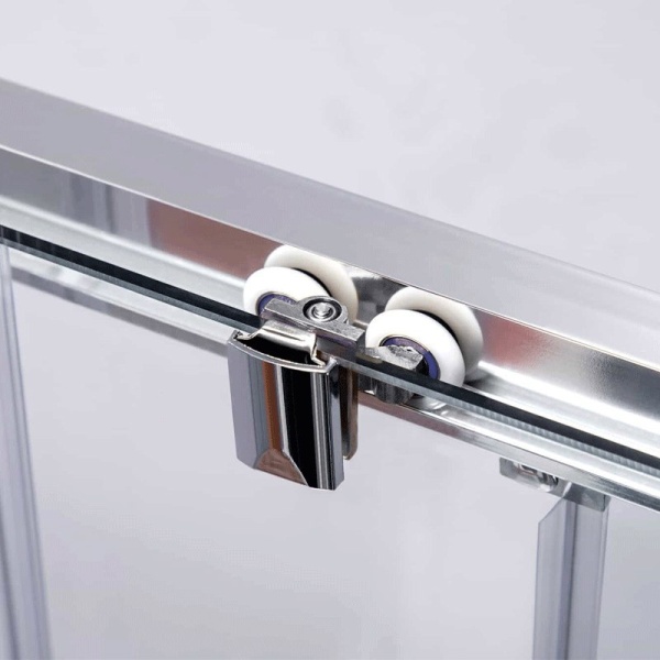 Cabina de dus KZ102B Patrata 90x90cm, Design Modern Crom + Cada de dus Riko, Culoare Negru - Img 6