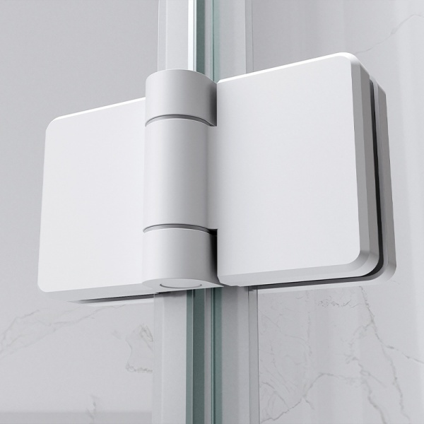 Cabina de dus KZ12B Dreptunghiulara 100x80cm, Usi Pliabile, Design Modern, Culoare Alb - Img 6