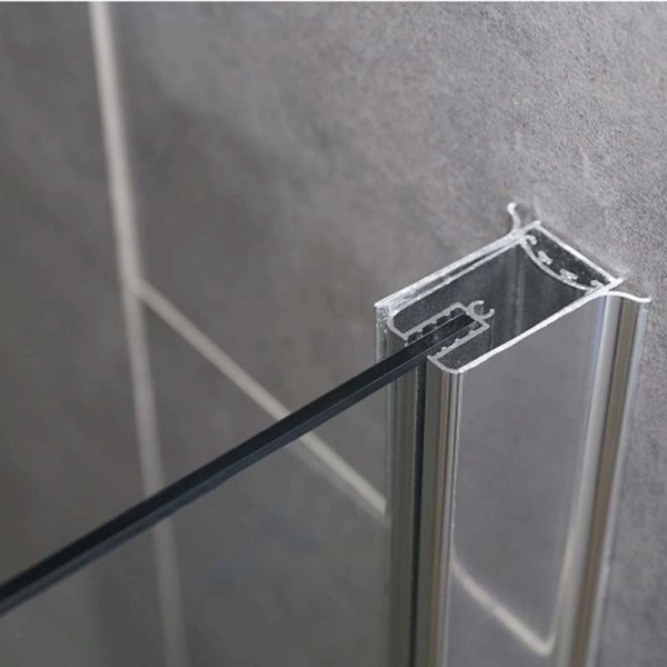 Cabina de dus KZ1390B Patrata 90x90cm, Design Modern Crom+Cada de dus Riko, Culoare Negru - Img 6