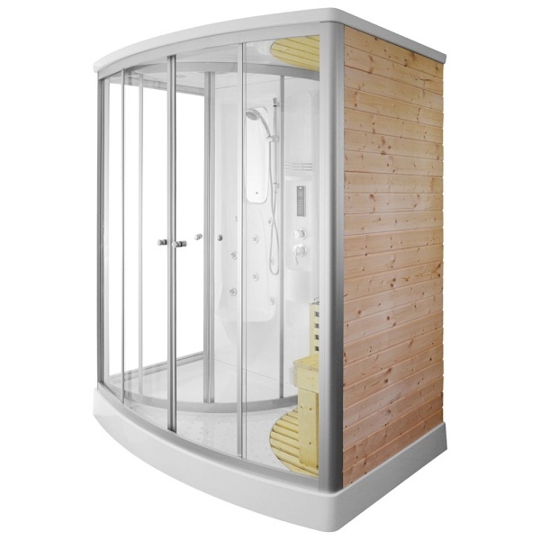 Cabina de dus multifunctionala MO-1706 TRIO , Sauna uscata, Sauna cu aburi si dus, 165x105x215 cm - Img 3