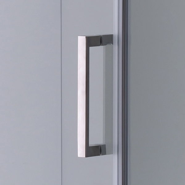 Cabina de dus Patrata KZ1190C, Design Modern 100x100cm, Culoare Crom - Img 4