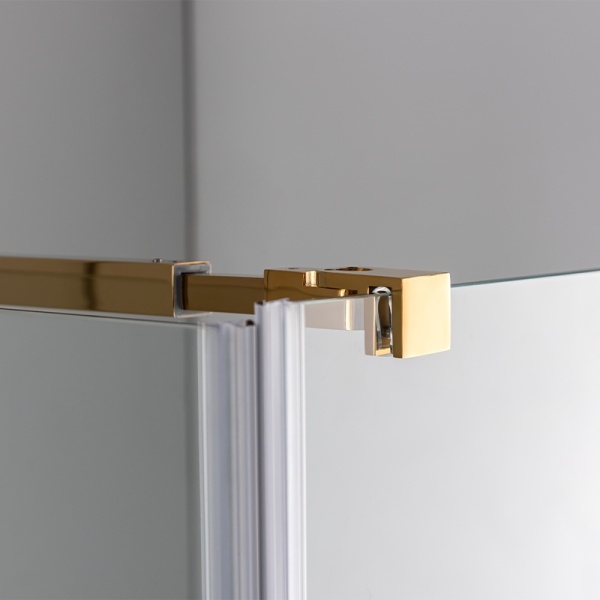 Cabina de dus patrata KZ1390B, 90X90 cm, Culoare Auriu - Img 4