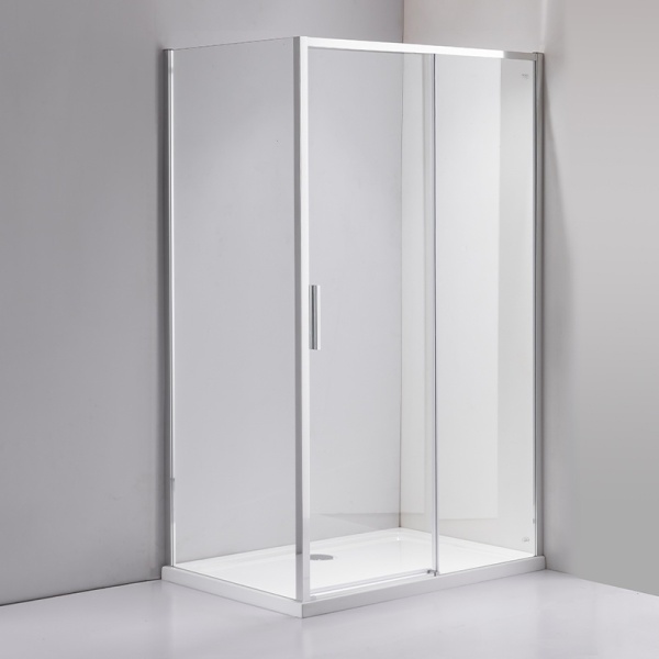 Cabina de dus Super Slim Nova , Dreptunghiulara 100x90cm, Design Modern, Culoare Crom - Img 2