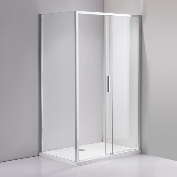 Cabina de dus Super Slim Nova, Dreptunghiulara 90x80cm, Culoare Crom - Img 4