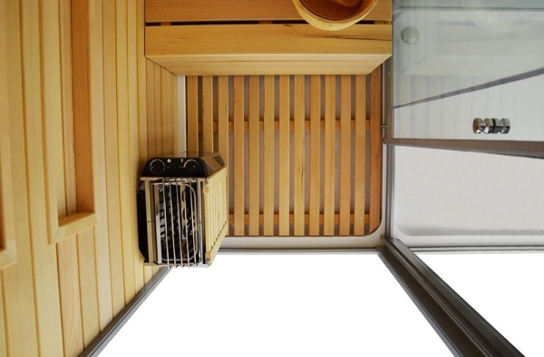 Cabina multifunctionala sauna uscata, sauna cu aburi si cabina de dus, montaj stanga alba 180 x 110 x 223 cm - Img 5