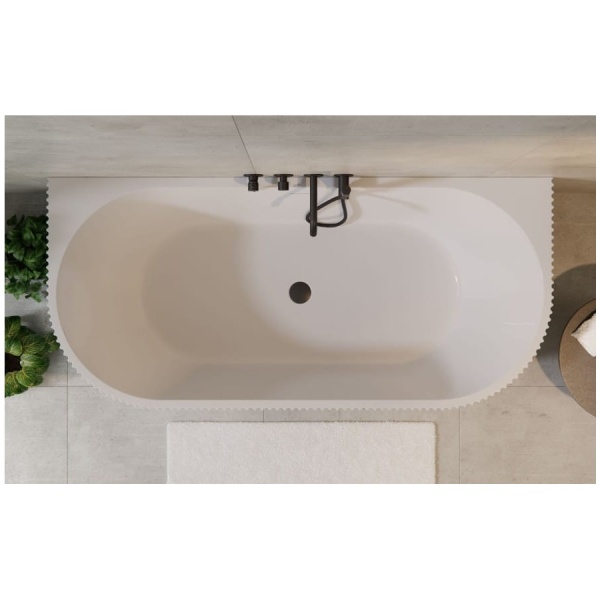Cad?? de baie Freestanding MARINA canelat?? 150 cm - Img 3