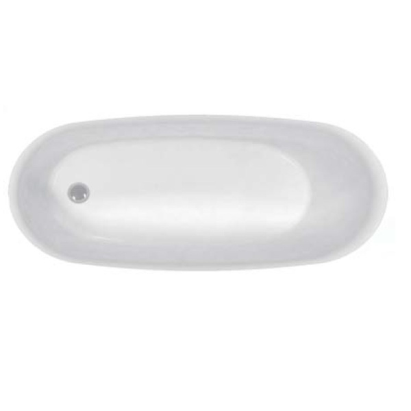 Cad?? freestanding Florida, Nikita slim, , f??r?? bordur??, oval?? cu instala??ie complet??, culoare alb, dimensiune 167.6x75 cm - Img 2