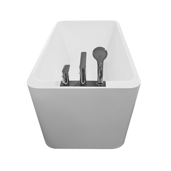 Cada de baie freestanding cu baterie crom inclusa, dimensiuni 170X75X58CM - Img 4
