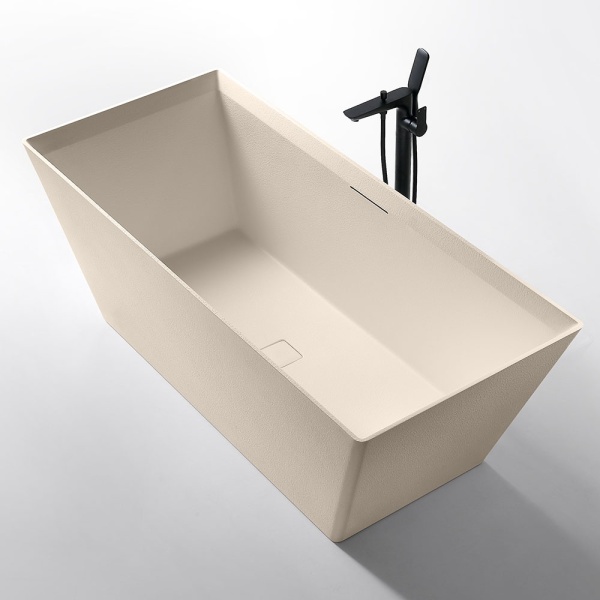 Cada De Baie Freestanding, Design Modern 170x75x60cm, Strat Abraziv , Culoare Bej Deschis - Img 3
