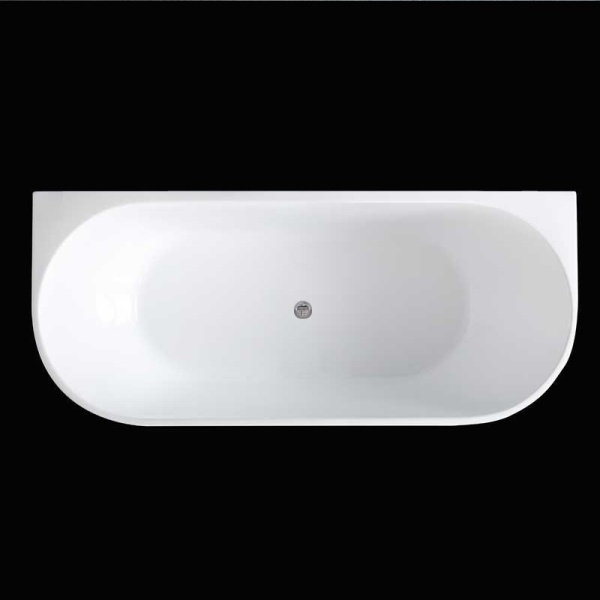 Cada de baie LENA 527A, Dimensiune 140x70cm, Culoare Alb, Deversor Crom - Img 3