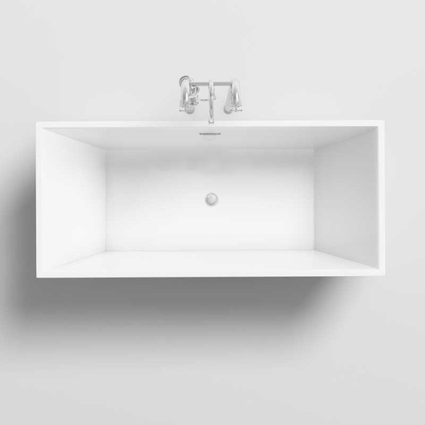Cada de baie Santa 507B 160x75cm , Culoare Alb , Deversor Cromat - Img 8