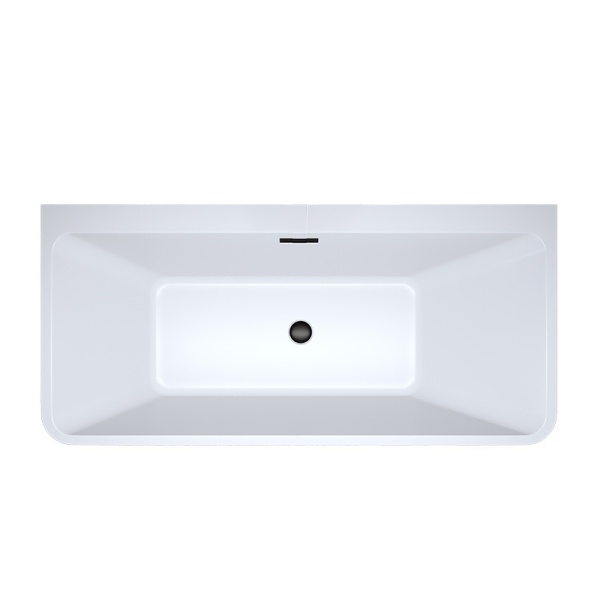 Cada de baie SOFIA 515D, Dimensiune 170x75cm, Culoare Alb, Deversor Negru - Img 7