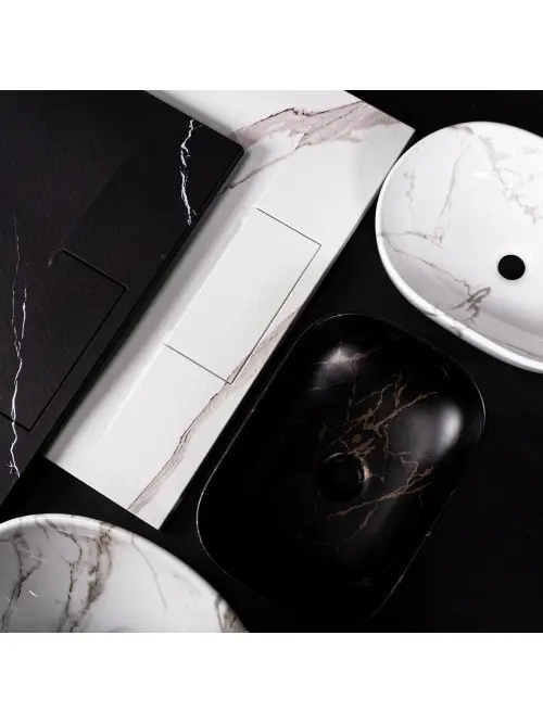 Cadita de dus 80x100 Magnum CARRARA Black - Img 3